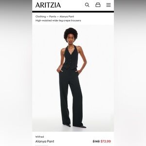 Aritzia Wilfred Alanya wide leg trousers